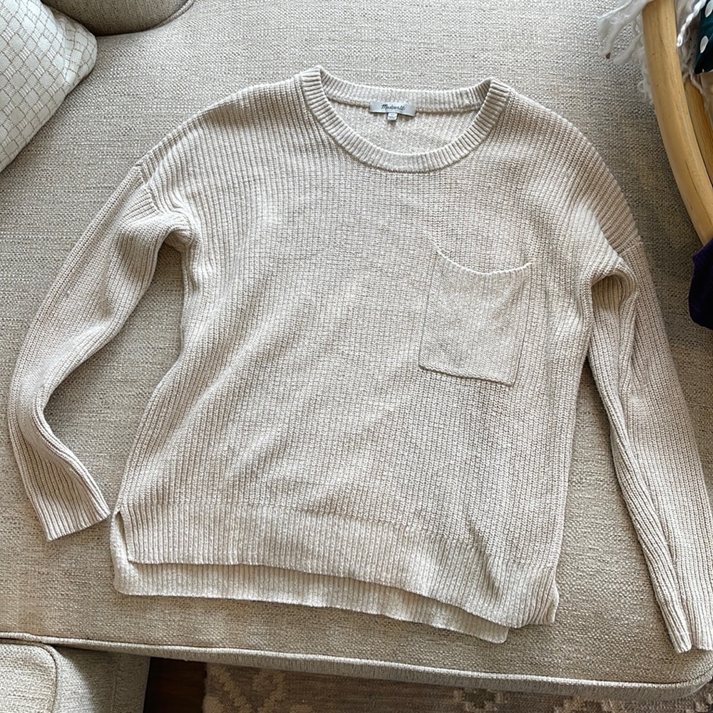 Madewell cream sweater XS